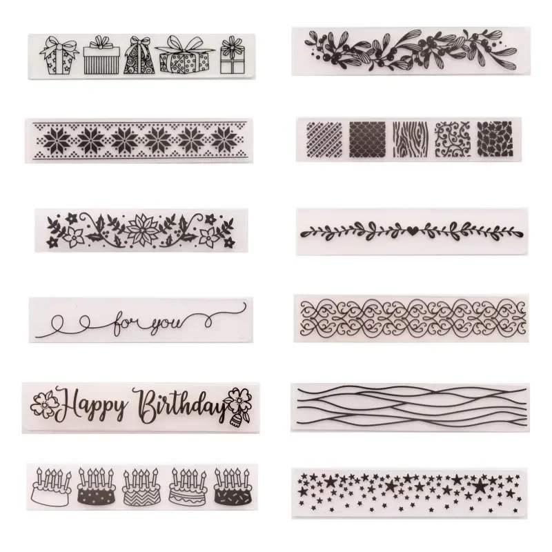 Plastic Embossing Folder 15x3cm Flower Leaf Star Plastic Embossing Folder DIY Craft Template Molds Stencils Scrapbook Paper Cards Making