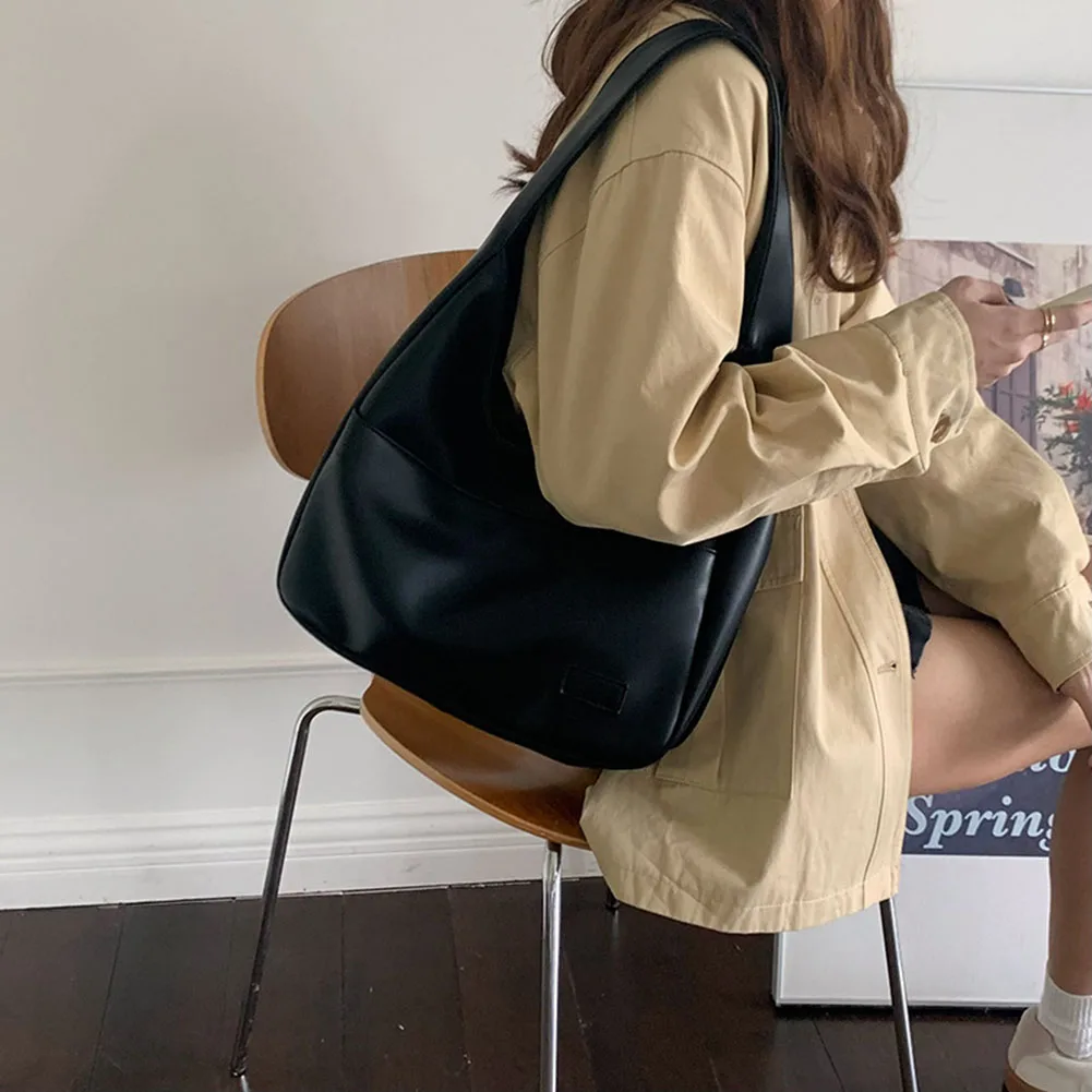 Women Vintage Hobo Bag Trendy PU Leather Shoulder Bag Large Capacity Retro Tote Handbag Satchel Armpit Fall Winter