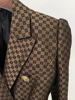 HIGH STREET Newest 2024 SS Designer Jacket Women's Double Breasted Slim Fitting Monogram Jacquard Blazer 4