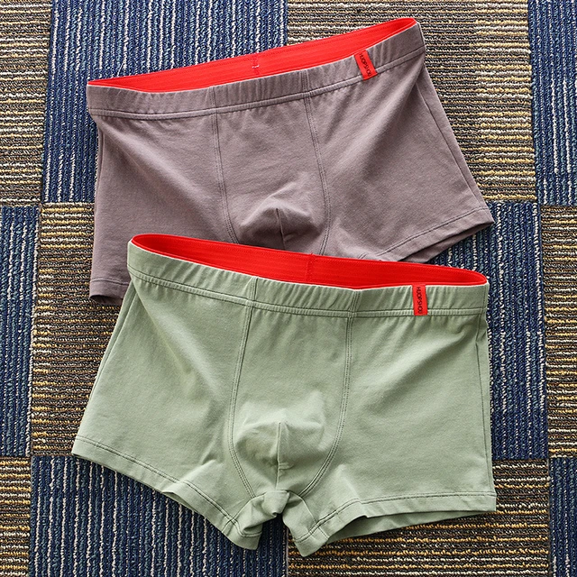 Comfortable Boxer Shorts Soft Men's Underwear Solid Cotton Medium Waist  Slim Fit Male Breathable Lingerie U Convex Pouch Panties - AliExpress