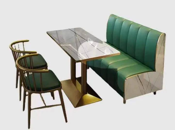 Cafeteria, sofa, dining hall, catering shop, stool, hamburger shop, dessert milk tea rock plate table and chair comb