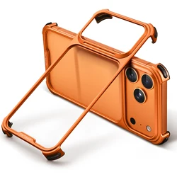 Sleek Metal Phone Case with Military - Grade Drop Protection - iPhone 17 Pro (Orange)