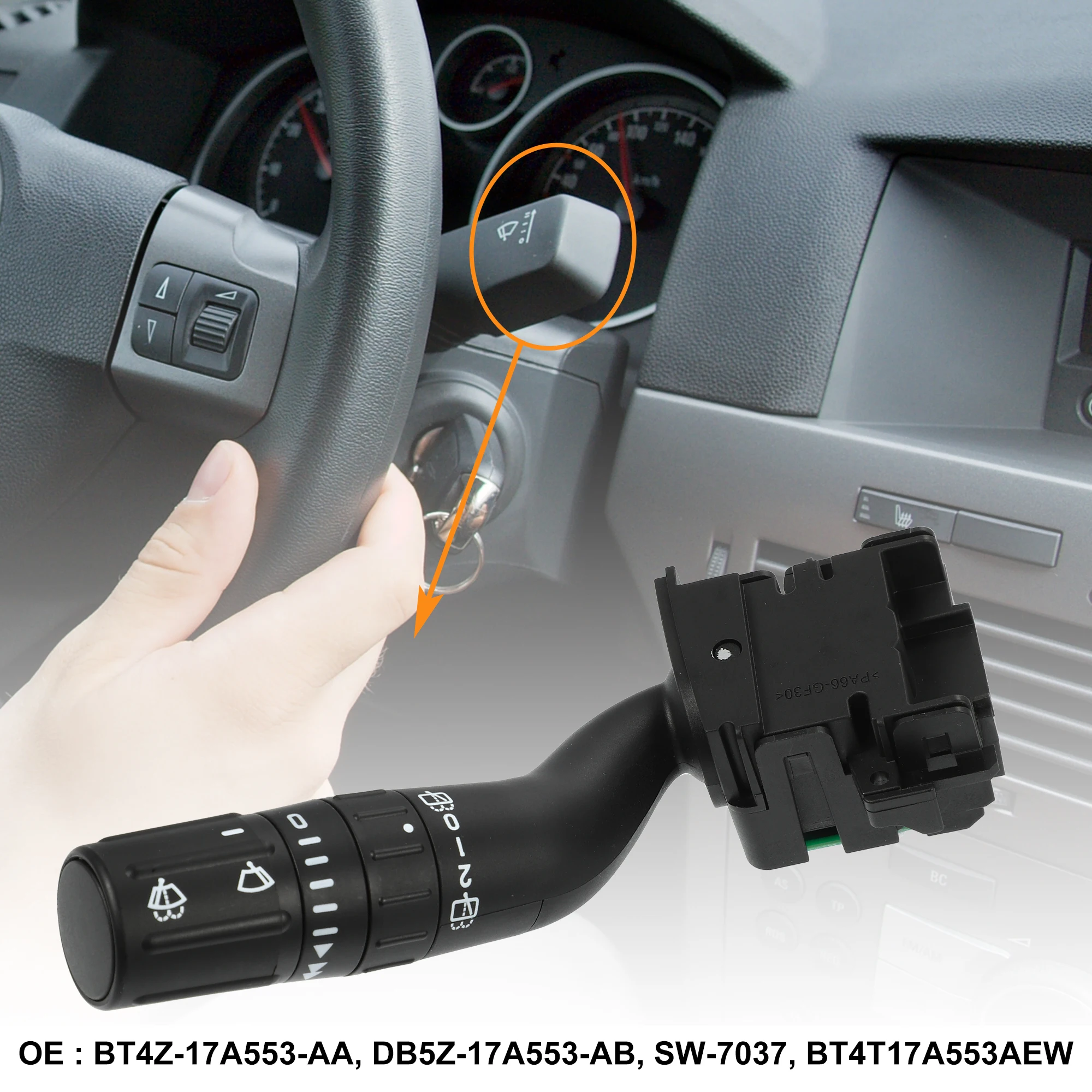 

X Autohaux Car Steering Column Turn Signal Switch Cruise Control Switch BT4T17A553AEW/BT4Z17A553AA for Ford for Lincoln 2011-19