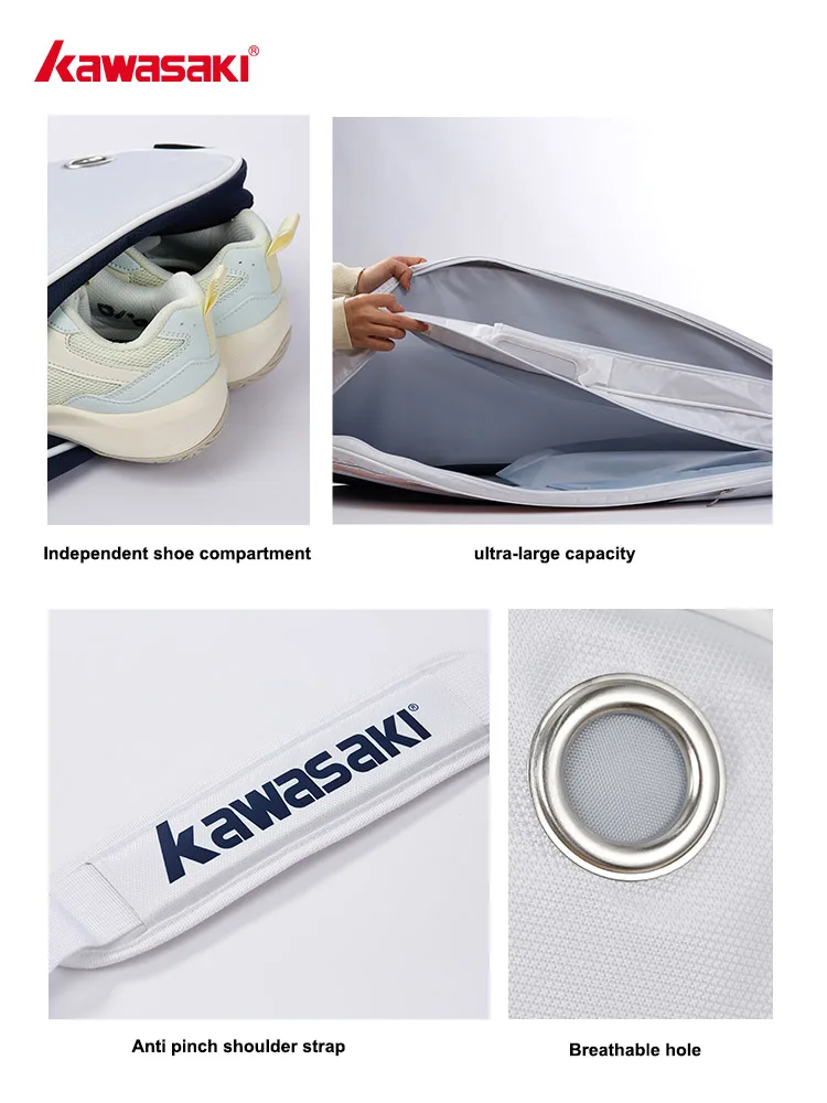 حقيبة كاواساكي-تنس الريشة مع أحذية للنساء ، حقيبة...