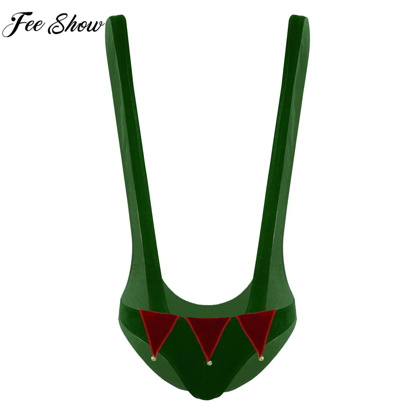 

Мужское рождественское бархатное нижнее белье, боди, Рождественский ночной клуб, женское платье для косплея, костюм с зазубринами, Необычные Манкини, трусы, Ночная одежда