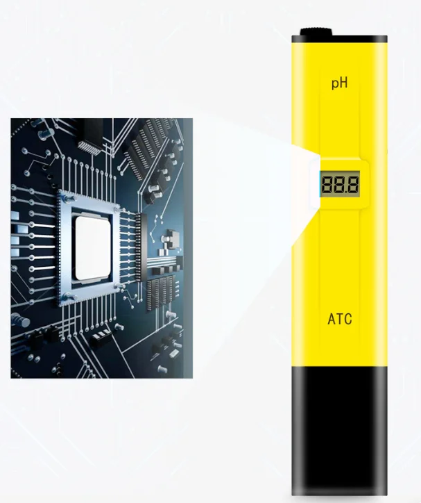 Portable ATC acidity meter detection for aquarium acid-base fish tank water quality with temperature compensation pH tester pen