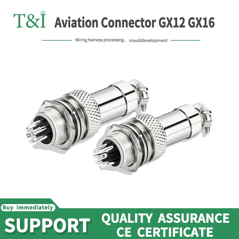 

5Set GX12 GX16 2 3 4 5 6 7 8 9 10 Male&Female Docking Aviator Aviation Plug Socket Circular Connector