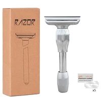 New Design 1-8 Adjustable Safety Shaver For Men High-Quality Double Edged Blade Shaving Razor For Mens Care (5 Blades) 1