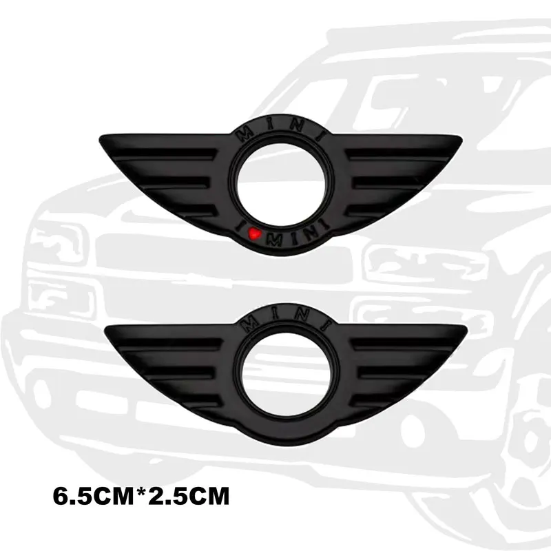미니 F55 F54 R50 R53 R56 R60 R57 쿠퍼 섬세한 도어 핀 잠금 날개 엠블럼 배지, 자동차 도어 금속 스티커, 장식 액세서리
