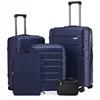 5-Piece Travel Luggage Suitcase Set - Hybrid Hard Shell, Set of Trolley Suitcases with 4 Wheels TSA Lock, Hand Carry on Suitcase