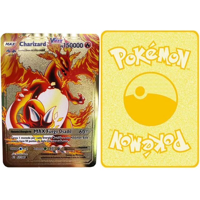 Caixa de Cartão Gold Pokémon Espanhol, Cartas Douradas Jogando