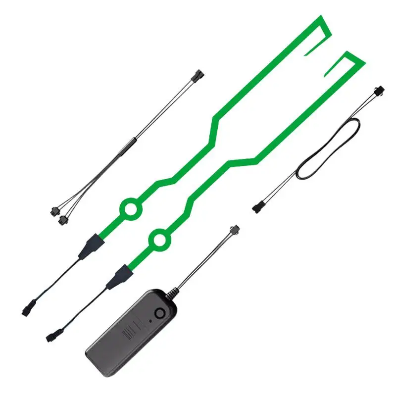 2 Pcs Moto Helm Light Strip Night Riding Signal Helm El Light Safe Night Driving Decoration Helm Light Strip Moto