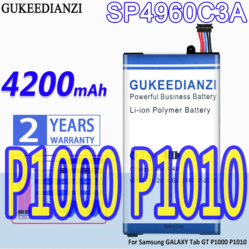 High Capacity GUKEEDIANZI Battery SP4960C3A 4200mAh For Samsung GALAXY