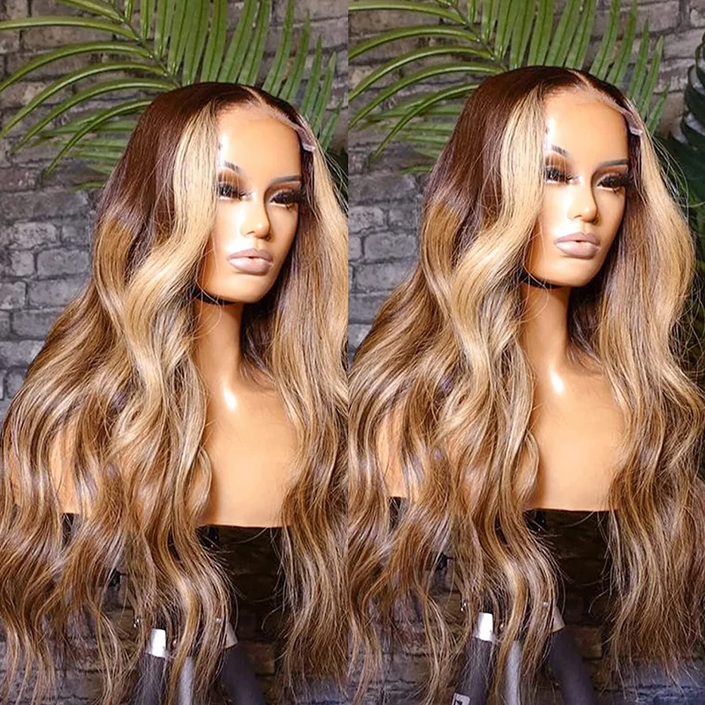 

Highlight Wig Colored Lace Frontal Wig 4/27 Brazilian Body Wave Human Hair Wigs 13x4 HD Lace Front Wig 13x6 HD Lace Frontal Wig
