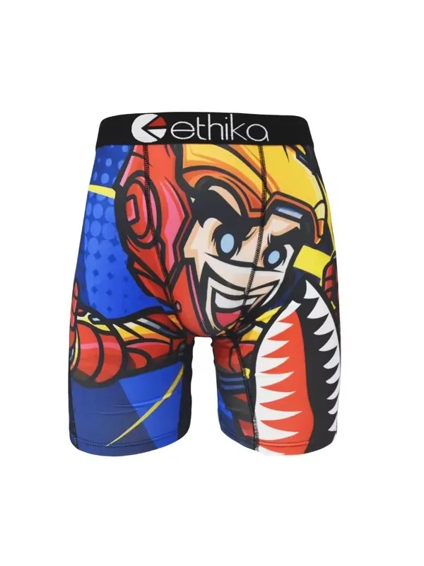 ETHIKA Fashion Sexy Men Underwear Sport Fitness Boxershorts Printed Man Underpants Panties Innerwear Boxer Trunks Boxers Briefs 5