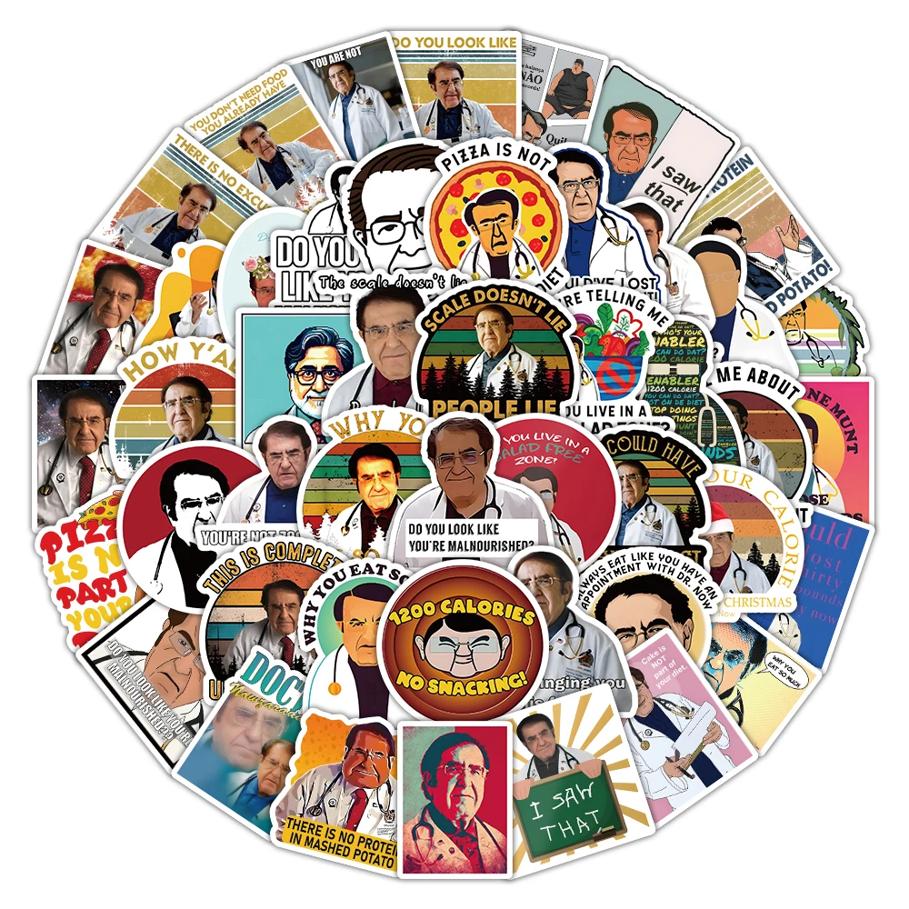 

10/30/50/100pcs Cartoon Weight Loss Doctor Dr. Now Stickers Funny Creative Graffiti Decals Phone Case Luggage Waterproof Sticker