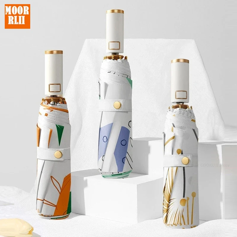 UV Automatic Folding Strong Umbrella Rain Wind Resistant Trip Sun Reverse Umbrellas Folding Umbrella