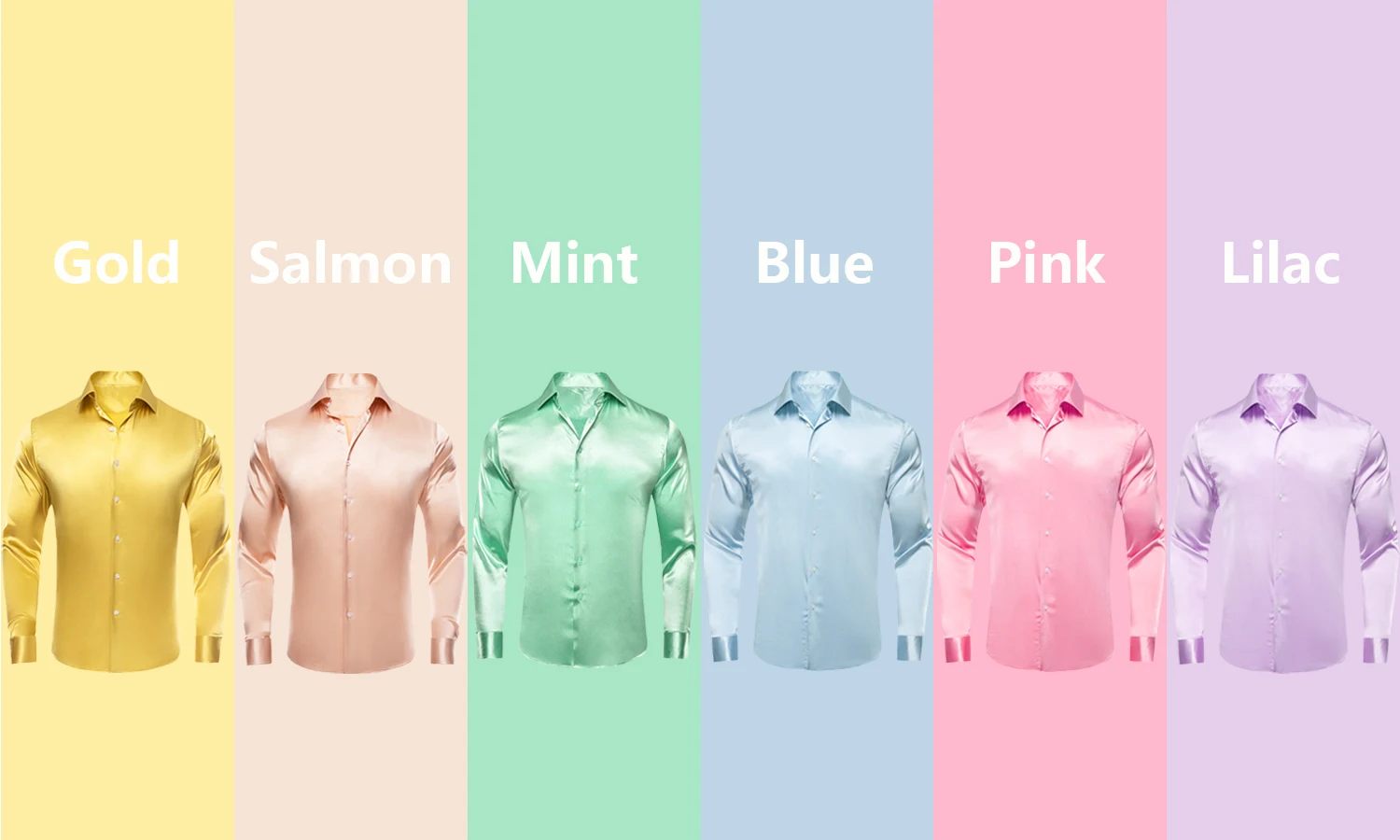S1293c0d275184bdb847736df14f4948ah Hi-Tie Plain Satin Silk Men's Dress Shirts Long Sleeve Suit Shirt Casual Formal Blouse Pure Solid Rose Gold Peach Pink Mint White Mallzona