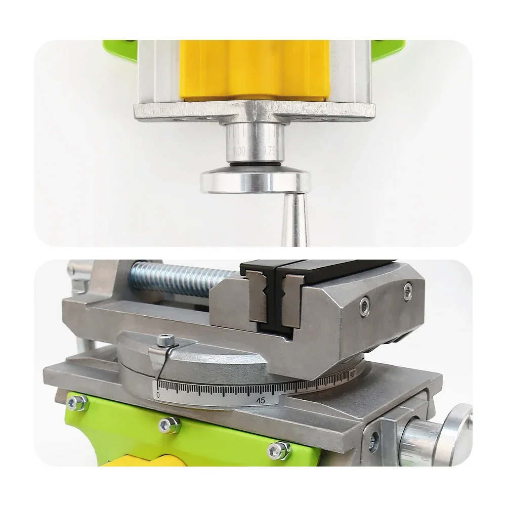 ALLSOME 2 in 1 Cross Slide Vice table Compound Milling Drilling Vise Swivel Base Table Aluminium Alloy Compound Worktable 4