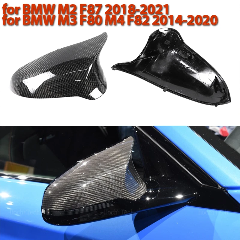 

Real Carbon Fiber Replacement Rearview Side Mirror Covers Cap For BMW M2 E87 18-21, M3 F80 M4 F82 14-20 Left Hand Drive