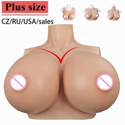 EYUNG C-H Cup Breast​ Silicone Plate Plus Size Crossdresser Silicone Breast Forms Cosplay Fake Boobs Fake Breasts Crossdressing
