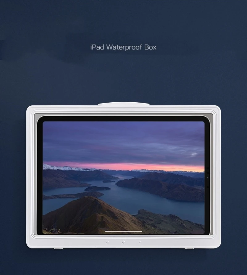 11 Inch Shower ipad Phone Holder Waterproof Case Box Wall Mount HD Anti-Fog Touch Screen Tablet Shelves Bathroom/Kitchen Bracket shower phone holder