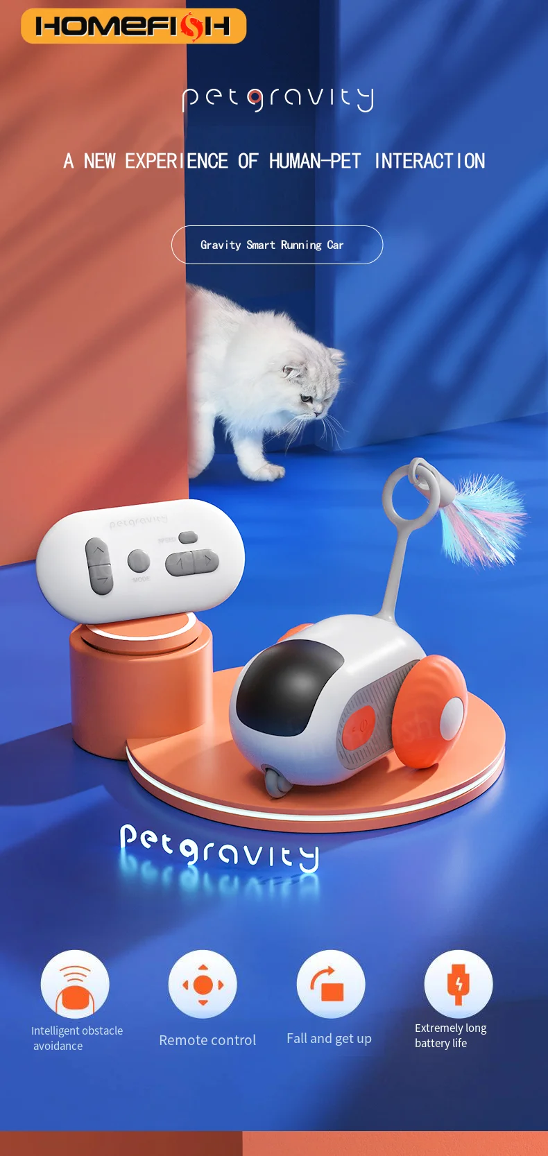 Smart Remote Cat Toy Car 1