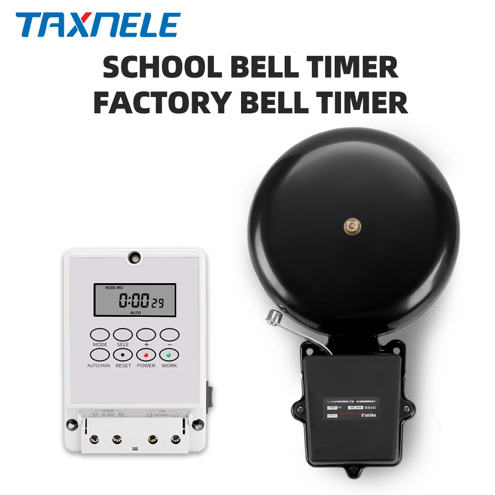 Auto Bell Ringer Auto-Bell-Ring-Timer-Controller-School-Factory-Bell-220V-ZYT08-With ...