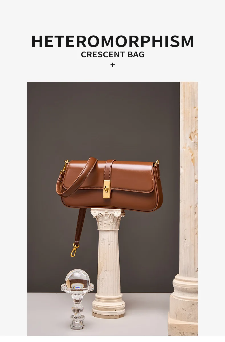 Women's Single Shoulder Crossbody Bag In Cowhide Leather_voghion.com