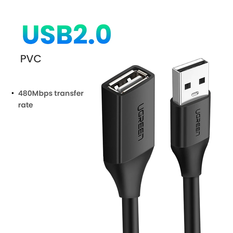 USB 2.0 - PVC Black