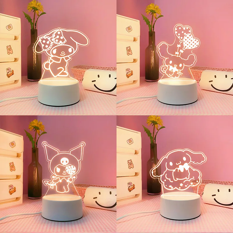 

Аниме мультфильм Sanrio Melody Kuromi Hello Kitty персонализированные фонари на день рождения Детские Друзья кавайная комната искусство домашний креативный Декор