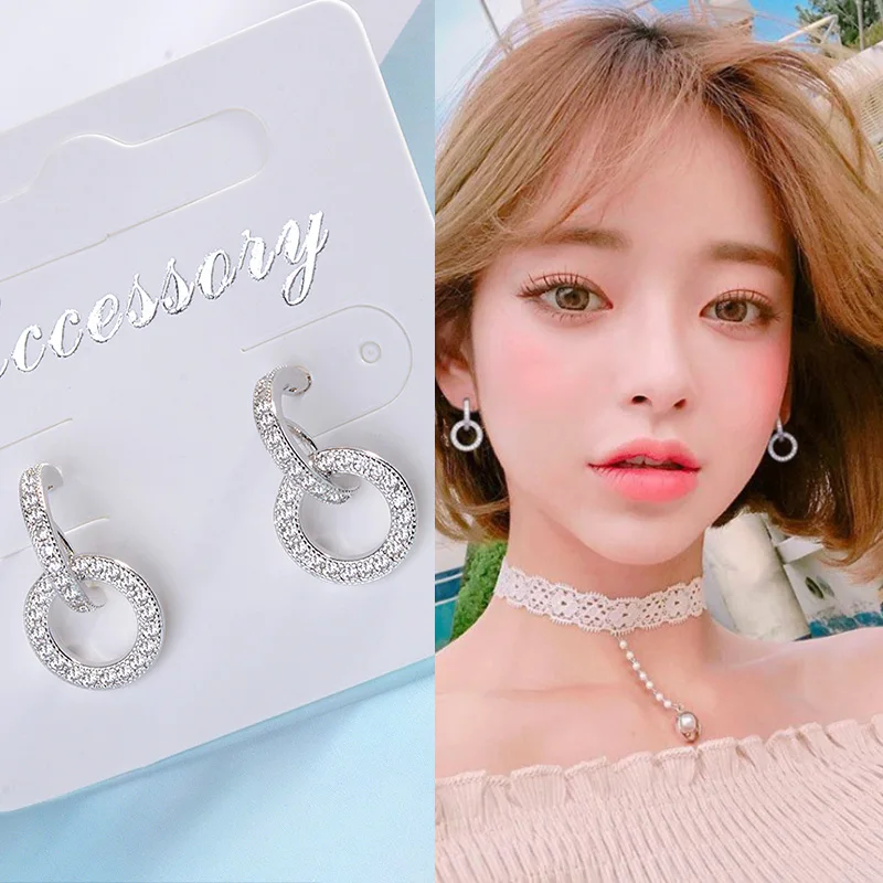 EWYA Scintillante 2.6cttw D Colore Pieno In Bianco E Nero Moissane Orecchini A Cerchio S925 Orecchino In Argento Per Le Donne Del Parto Gioielleria Raffinata  36