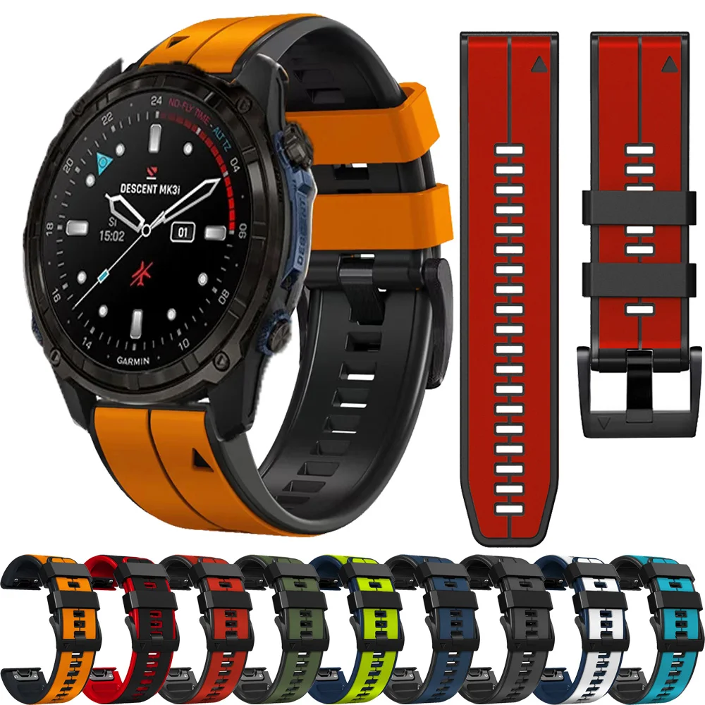 

Ремешок Quickfit для Garmin Fenix 7X 7 6X 6 Pro 5X 5 Plus 955 Epix Gen 2 47 51 мм, силиконовый браслет для наручных часов, 22 мм 26 мм