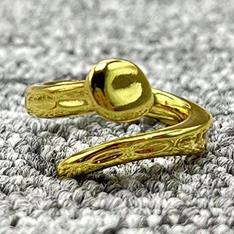 2022 New Uno De 50 Fashion Plated 14K Gold Silver Charm Ring Niche Jewelry Gift