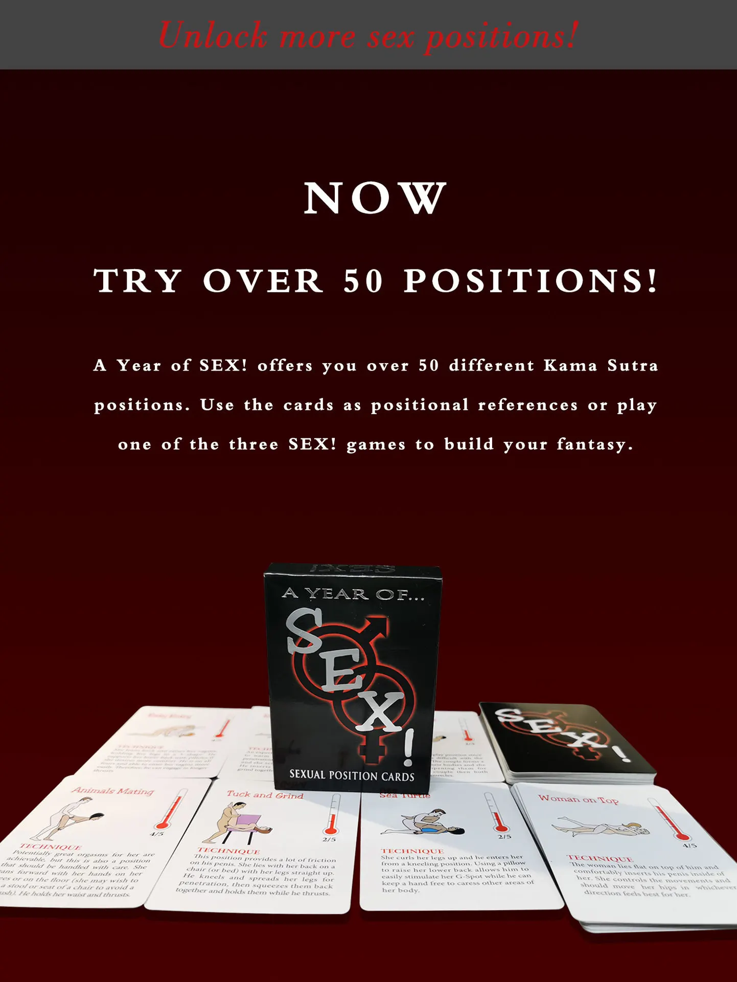 Fantasiex Sexual Positions Playing A Year Of Sex Adult Sexy Game Cards Sets For Couple