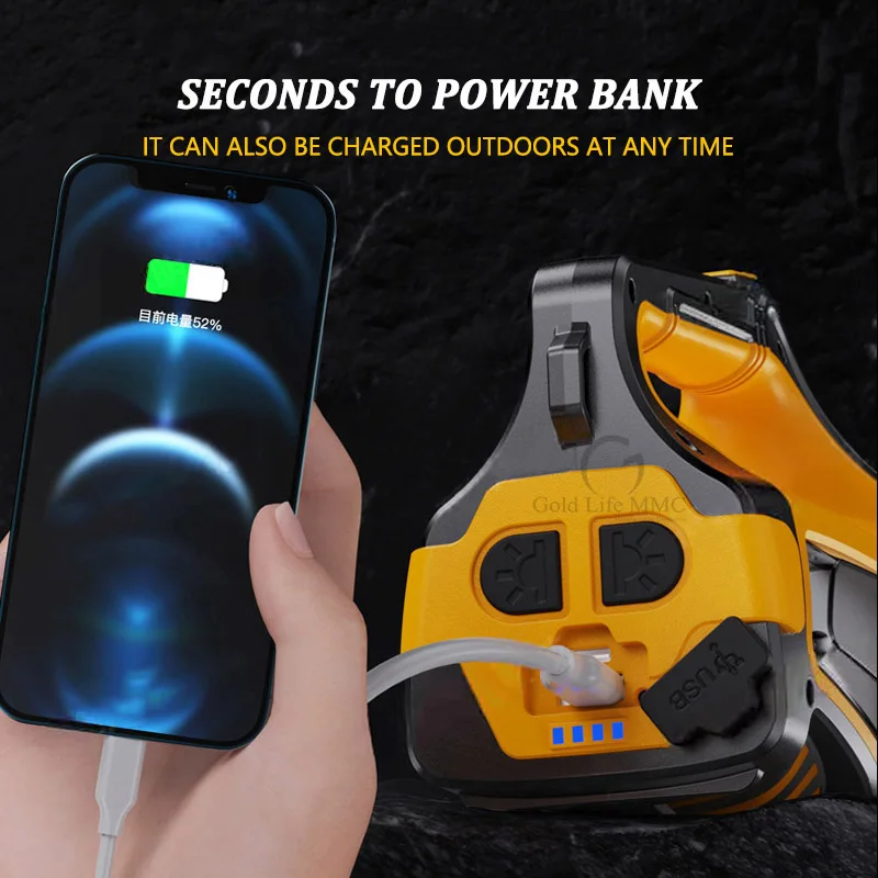 XHP70 Handheld Searchlight Powerful Lantern 18650 USB LED Camping Tent Tactical Lights Travel Long Lasting Rechargeable Lamps led flashlight led lights camping lamp led work light camping lights