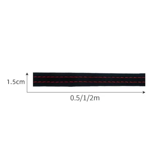 Car Interior Moulding Trim Self-adhesive Dashboard Leather Decorative Line Red Blue DIY Braid Strip Car Decoration 0.5/1M/2M 6