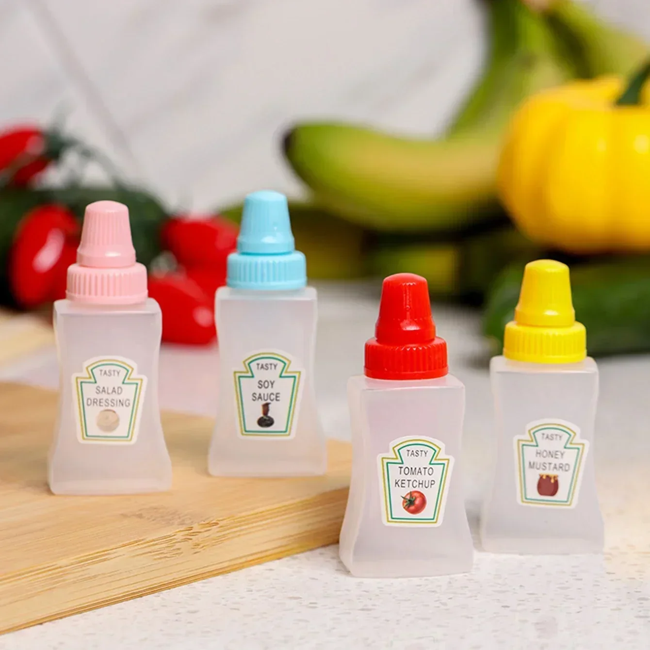 Japanese Style Mini Condiment Dispenser for Office BBQ Salad