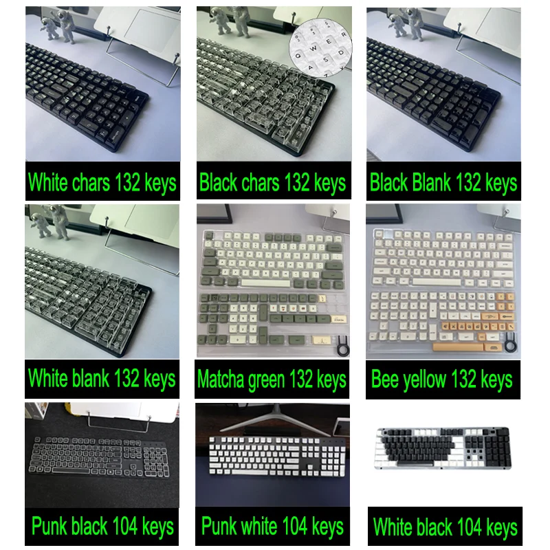 Full Transparent Crystal Keycaps Universal Keycaps for DIY Custom Mechanical Keyboards,Transparent Keycaps 132 Keycaps