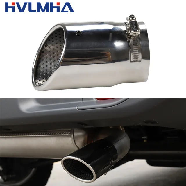 Car Tail Exhaust Tip Pipes Education Pipe Muffler for Jeep Wrangler JK JL 2007-2019 2020 2021 2022 2023 Compass 2017-2022 Chrome