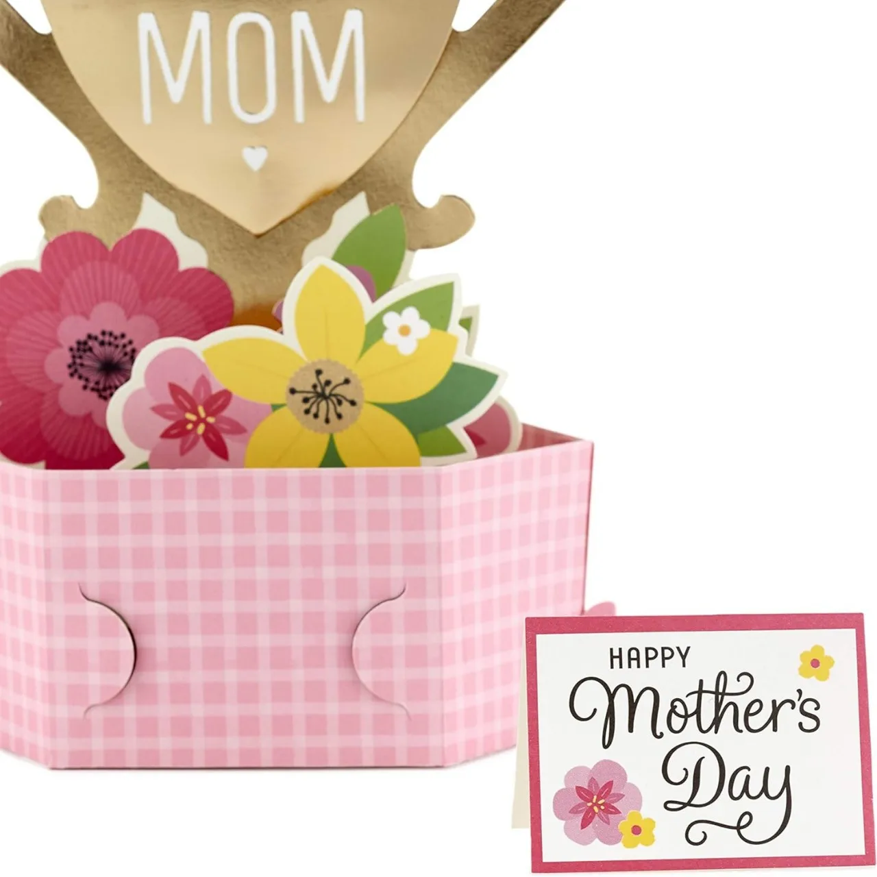 3D Gold Plated Flower Cards, Mother's Day Love Cards, Cross border Trophy and Birthday Gifts for Mothers With Envelope