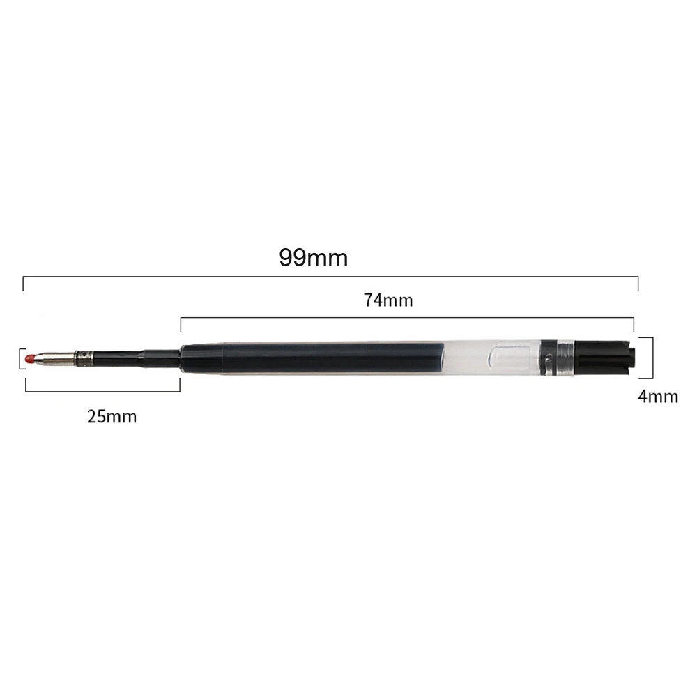 1000 개 99mm 9.9cm 검정 파랑 빨강 잉크 플라스틱 교체 가능 G2 젤 펜 리필 원활하게 쓰기 0.5mm 파인 포인트 파커 펜