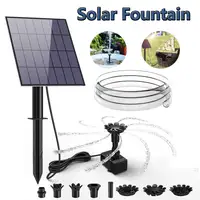 3.5W Solar Fountain Pump DIY Solar Panel Fountain with 4.9FT Water Pipe Pump for Bird Bath Garden Decoration Pets Drinking Pon