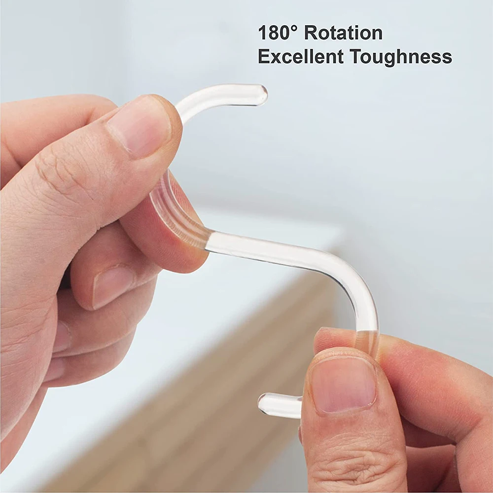 12 piece Plastic Shower Curtain Hook Ring C-shaped Ring Shower Curtain Clips