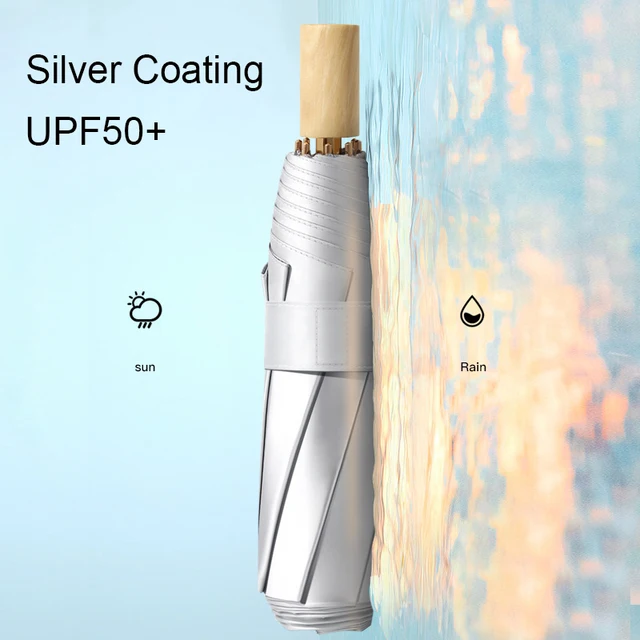 8-Raktár Kézi Esernyő Ezüst Bevonat Uv - Image 3