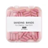 Pink 3MM Sanding Bands 50 Pcs With Mandrel Bit Se 180 Fine Grit Small Nail Files Sanding Band for Acrylic Nails Gel Manicure 6