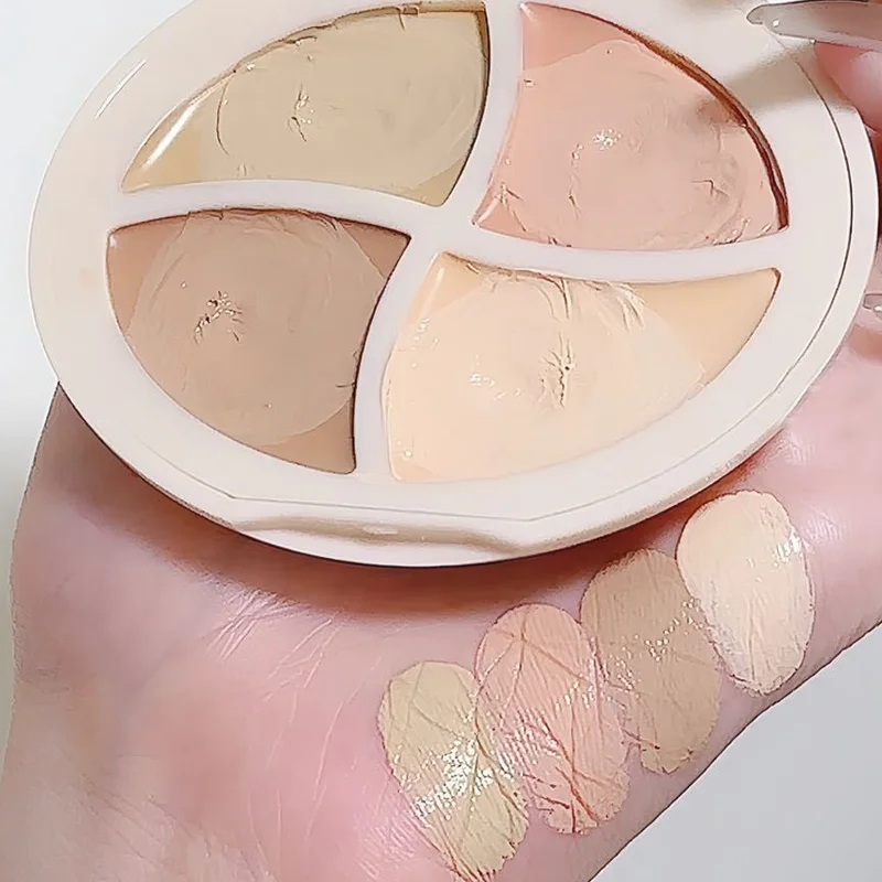 Concealer 4-Color covering dark circles tears wrinkles brightening around eyes full of spirit sponge head concealer liquid concealer waterproof concealer makeup concealer face concealer pen concealer powder concealer palette concealer foundation cream face concealer