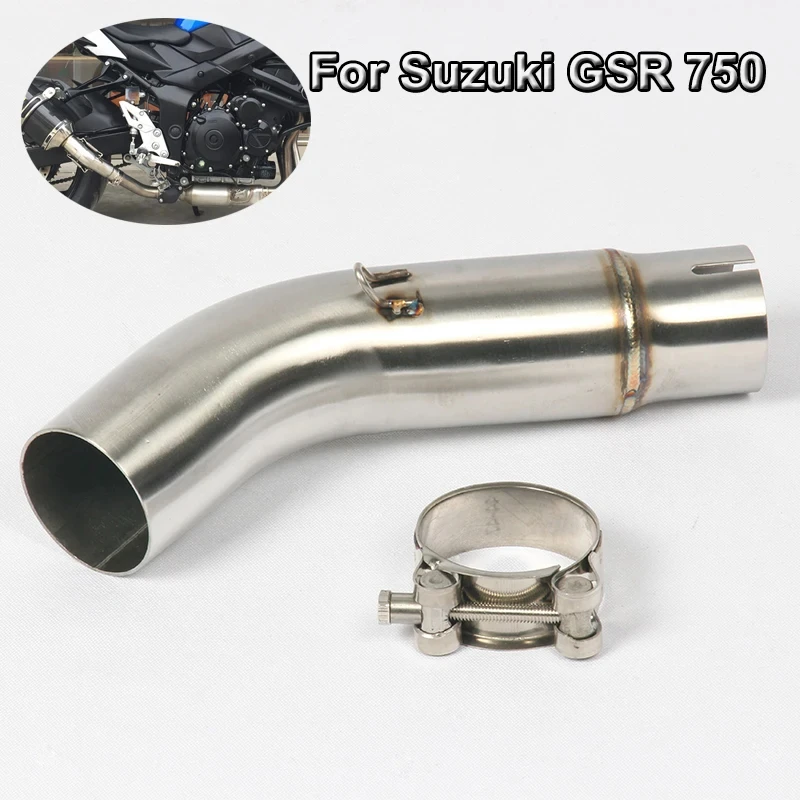 thumbnail image 2 of For Suzuki GSXS750 GSR750 BK750 Exhaust Tips Silencer 370mm Mid Link Pipe System 2 of 14