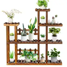 Support de plantes florales à plusieurs niveaux, 7 niveaux, support en bois, pour balcon, jardin, bonsaï, présentoir