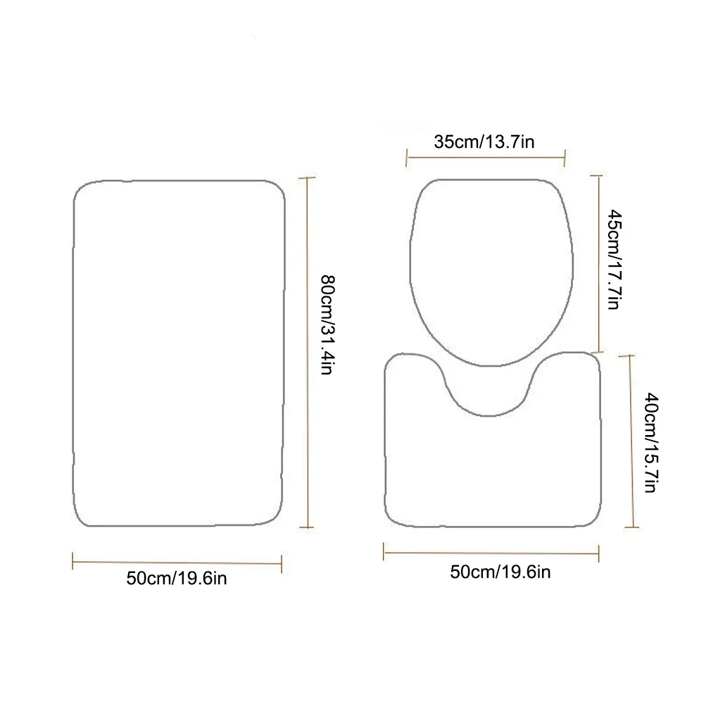 Cozy And Soft 3 Piece Fashion Bath Mat Set - Transform Bathroom Fashionable 3 Piece Bath Mat 5